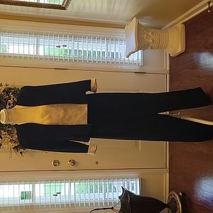 Positive Attitude 3 piece pantsuit black cream long sleeve jacket size 8…EUC